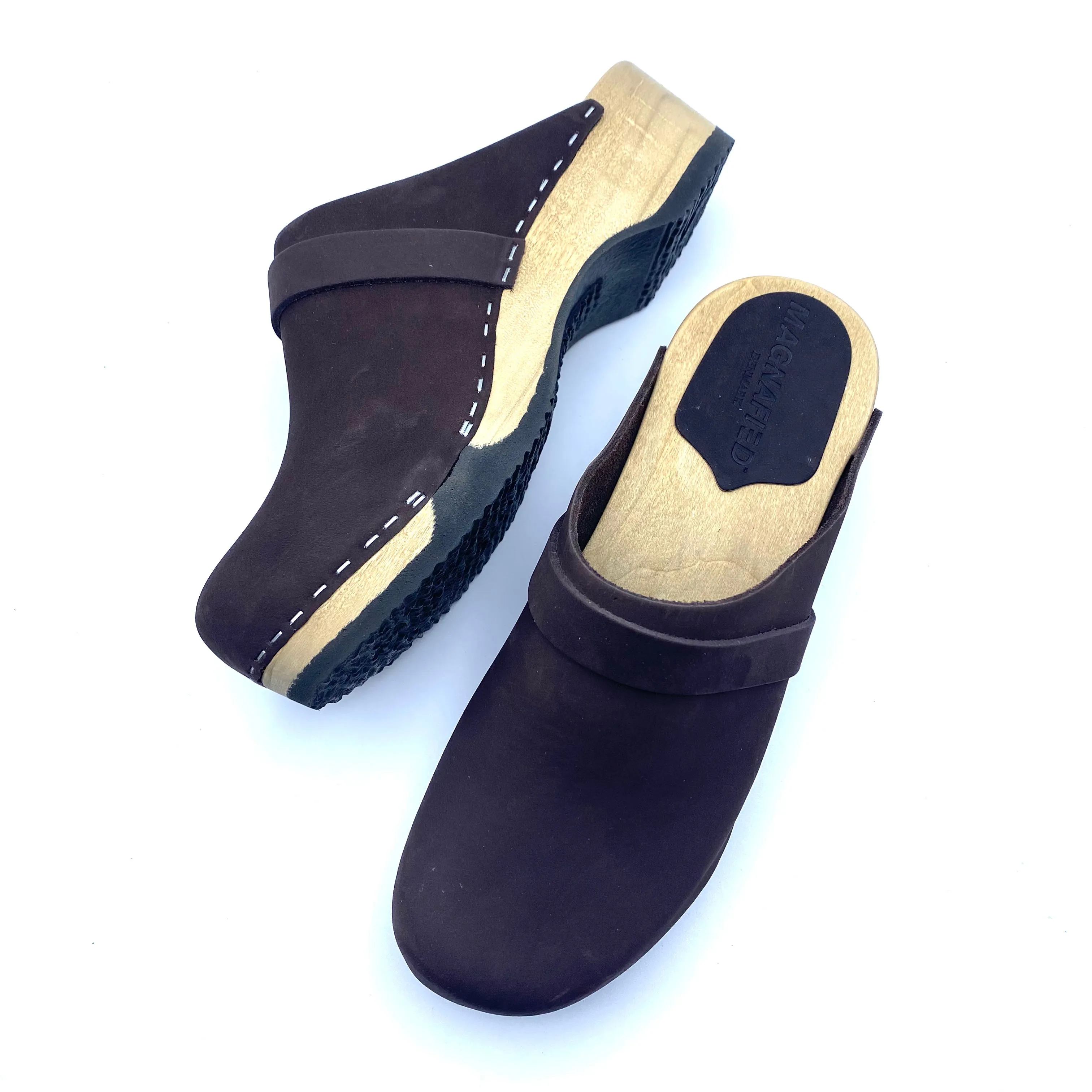 Emily Clogs | Premium Nubuck Rich Brown