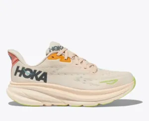 Hoka Women's Clifton 9 Running Shoe in Gull/Sea Ice, Vanilla/Astral, Black/Stellar Blue, Chalk Violet, Airy Blue, White & Black/Rose Gold Available in Wide Widths