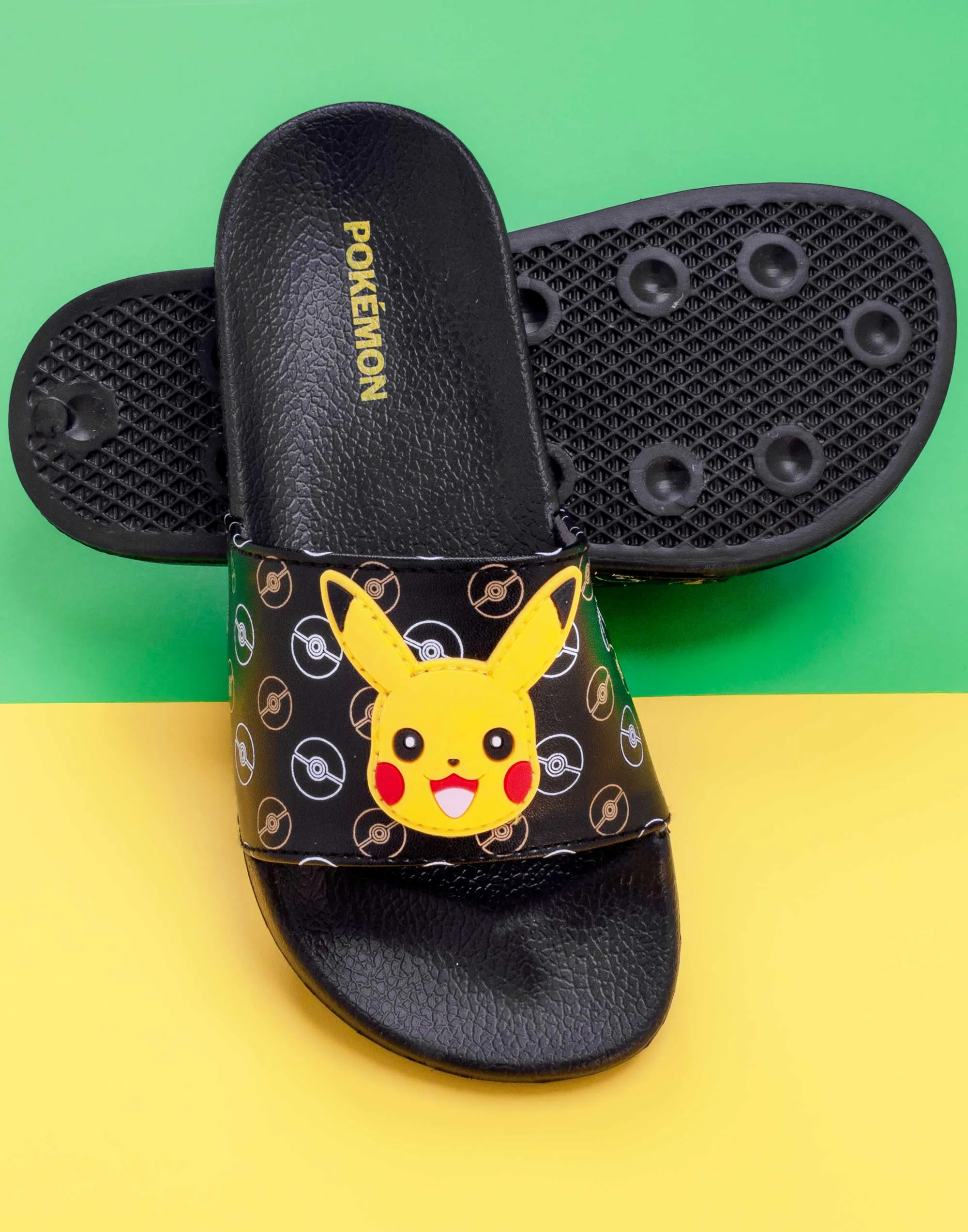 Pokemon Pikachu Boys Sliders Black